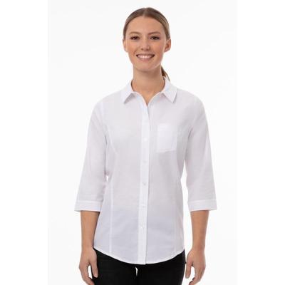 Chef Works® Damenbluse MODERN OXFORD Classic Stretch, White, Größe S