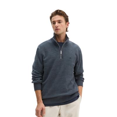 Troyer MARC O'POLO "aus reiner Bio-Baumwolle", Herren, Gr. L, blau (dunkelblau), Obermaterial: 100% Baumwolle, unifarben, Pullover Troyer