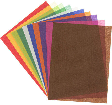 buttinette Transparentpapier, bunt, A4, 50 Blatt
