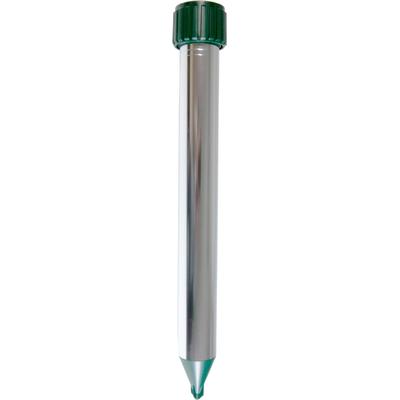 Ultraschall-Tierabwehr WINDHAGER "Maulfwurfschreck und Wühlmausvertreiber Aluminium, batteriebetrieben", silber (grün), H:42cm, Tierfernhaltegeräte, Wirkungsbereich 800 m² mit niederfrequenten Schallwellen