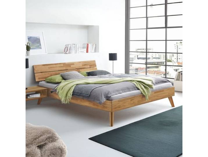 Bett Pikosa Kernbuche Massivholz 100x200cm retro/vintage