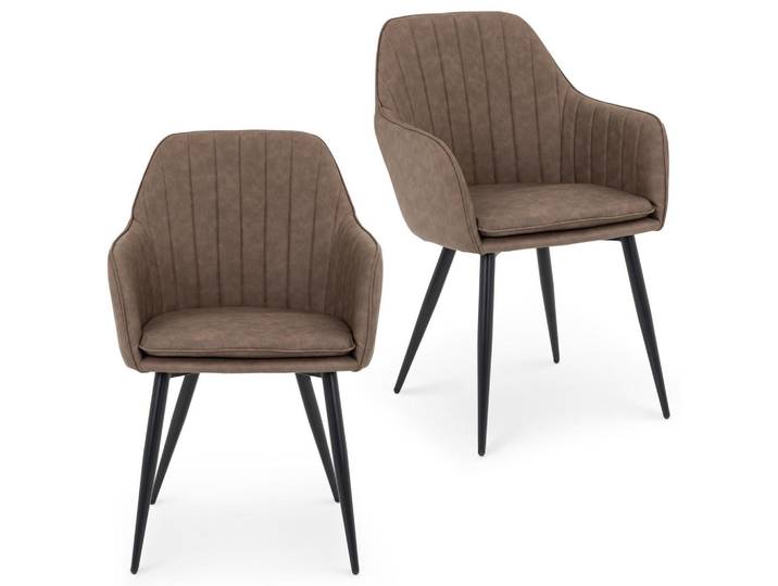 Idimex Esszimmerstühle Etta 2er-Set braun, Braun, Mode, 57x85x58 cm, Esszimmer, Stühle