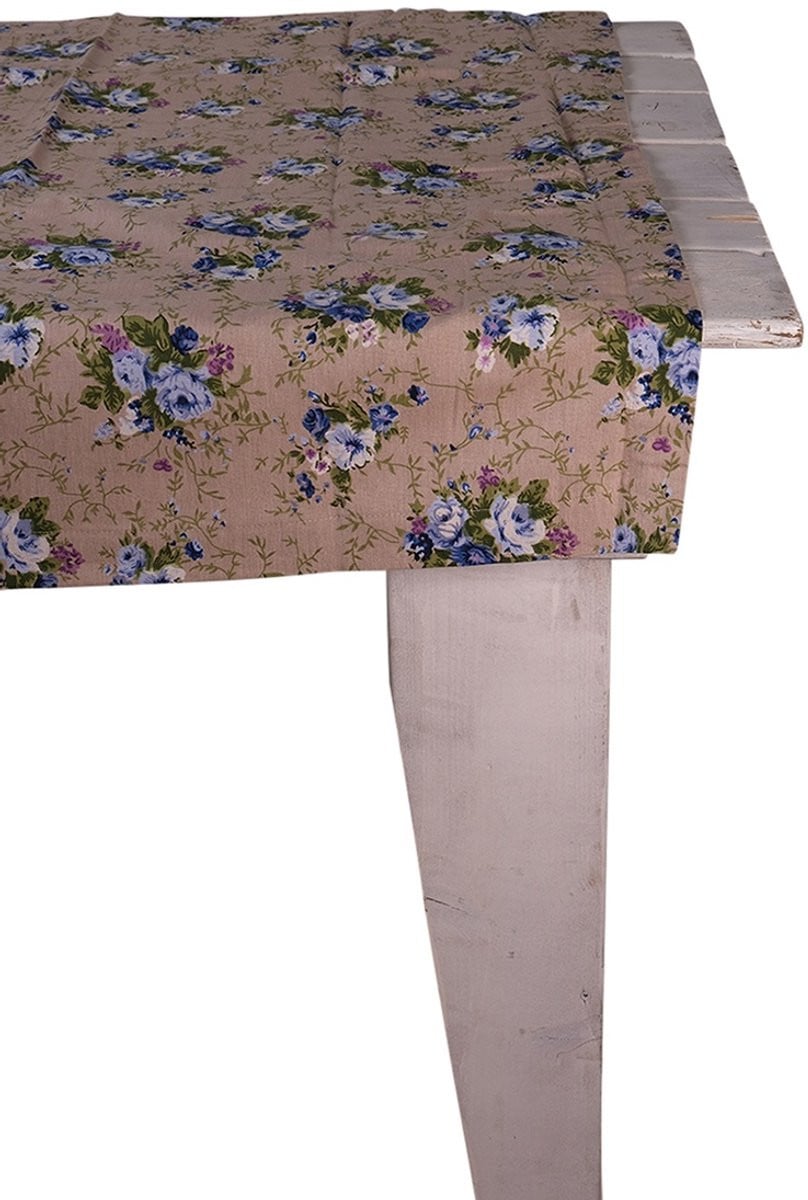 Country Rose Tafelkleed Textiel blauw 100 x 100 cm
