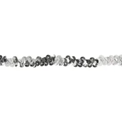 Elastik-Paillettenband, silber, Breite: 10 mm, Länge: 3 m