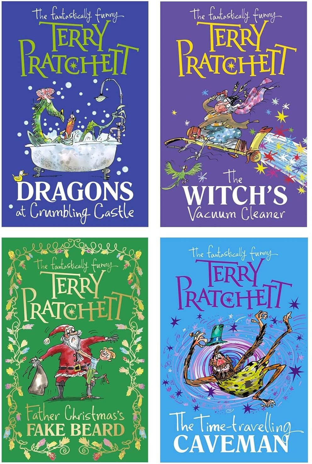 Corgi Terry Pratchett Story Collection 4 Books Set - Dragons at Crumbling Castle & More - Paperback - Ages 7-9 - Children's Fiction Gift Set