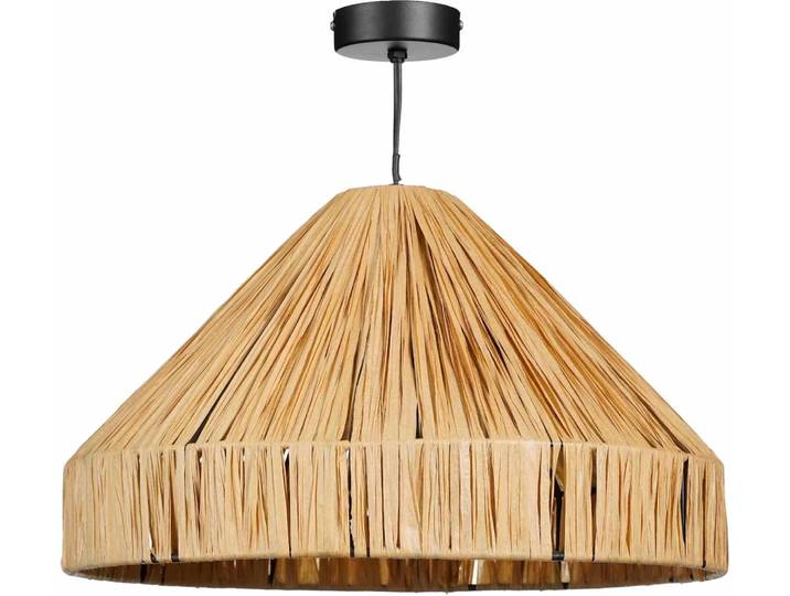 Mica Decorations Lampe pendante Elisa - 40x40x24 cm - Raffia - Marron