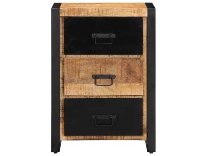 KKgypkn Schubladenschrank 50x35x70 cm Massives Mangoholz Retro-Stil, ergonomische Griffe, Metallfüße, Stauraum für Geschirr, mit Tür