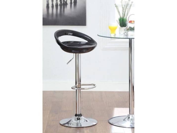 Tabouret de bar - DESIGN - Lot de 2 - Noir - réglage en hauteur