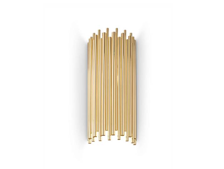 Ideal Lux Wandleuchte Pan, Goldfarben, Metall, 17x58x25 cm, Lampen & Leuchten, Innenbeleuchtung, Spots & Strahler, Wandstrahler