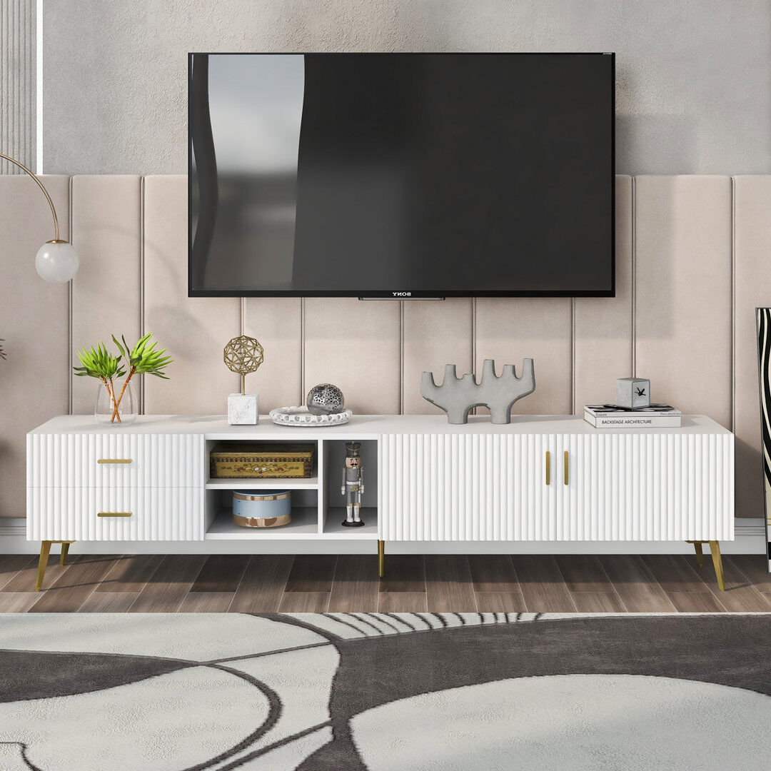Canora Grey White Tv Stand For 75-inch Televisions 75"