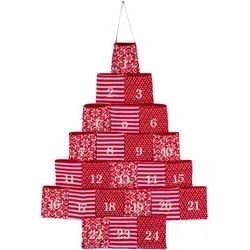 Adventskalender - rot|weiß