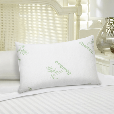 USA Free Shipping Shop Bamboo Shredded Memory Foam Pillow Hypoallergenic, Washable Cover, Orthopedic Support For Back, Side Stomach Sleepers king 1 Pcs