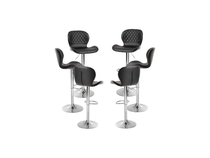 6er Set Nahol Hocker - Schwarz