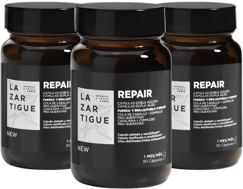 Lazartigue Repair cápsulas doble acción fuerza y brillo 90 u