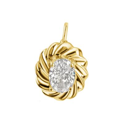 Kettenanhänger VIVANCE "925 Rhodiniert", gelb, Schmuckanhänger, Damen, one-size, Silber 925 (Sterlingsilber), 1,5 g, Kettenanhänger