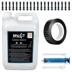 milKit Tubeless Werkstattbox Set Ventillänge 35 mm Felgenbandbreite 32 mm VE 1 Set – Profi Reifenmontage Zubehör