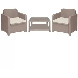 Como Polymer-Sofa-Set (Greenpol), 2 Plätze. Farbe Jute