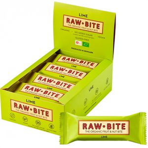 Raw-Bite Fruchtriegel Rohkost Riegel Lime, BIO, ohne Zuckerzusatz, je 50 g, 12 Riegel