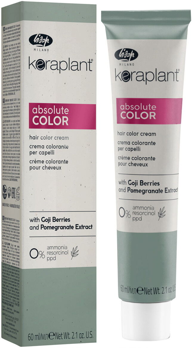 60ml Lisap Keraplant Absolute Color Hair Color Cream