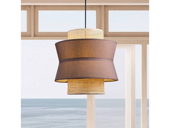 Hanglamp Rika, dimbaar, alu / grijs / zink, Woon-/ Eetkamer, Textiel / Stof / Zijde, Hanglamp