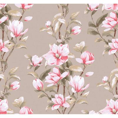 Seabrook Designs Liberty Floral Stripe Unpasted Wallpaper