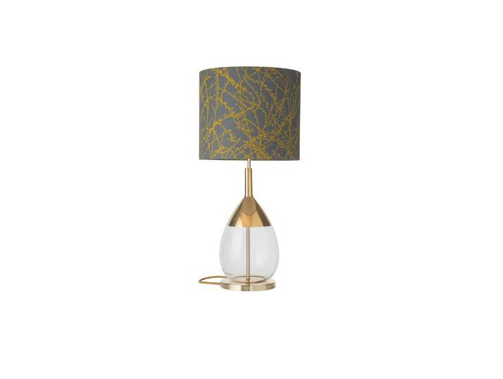 EBB & FLOW Tischlampe Lute, messing / gold, für Wohn- / Esszimmer, Glas, Design