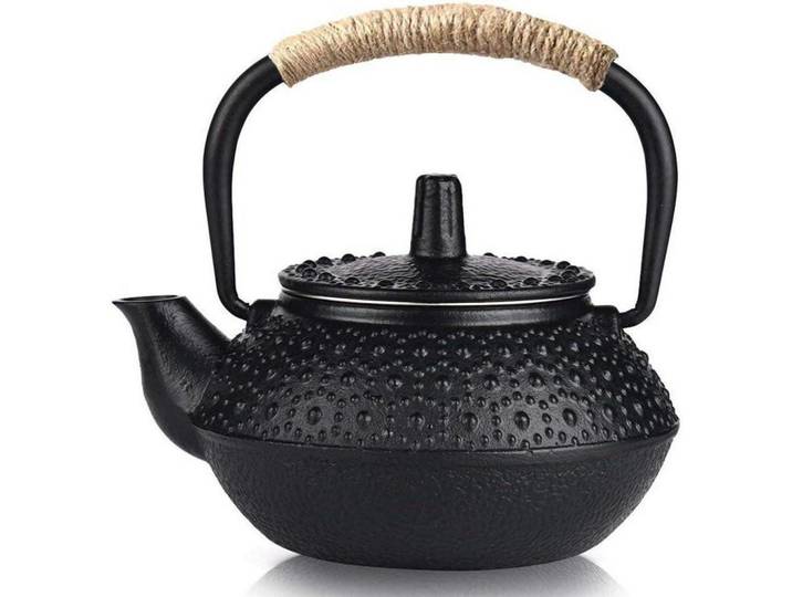 Teekanne Gusseisen 0.3L Schwarz, Metall, 11x11 cm, Geschirr, Kannen & Karaffen, Teekannen