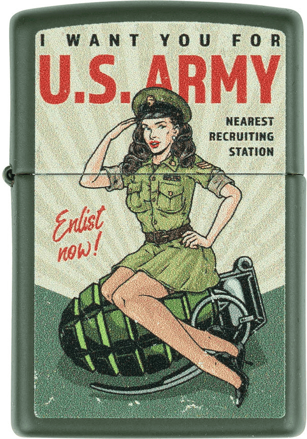Zippo U.S. Army Enlist Pin Up