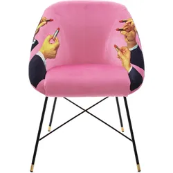Seletti Wears Toiletpaper Lipsticks Pink Sessel
