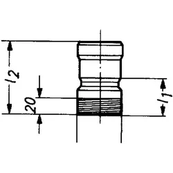 Möck Anschlussstück mit Außengewinde und Muffe, DN 40 1 1/2''
