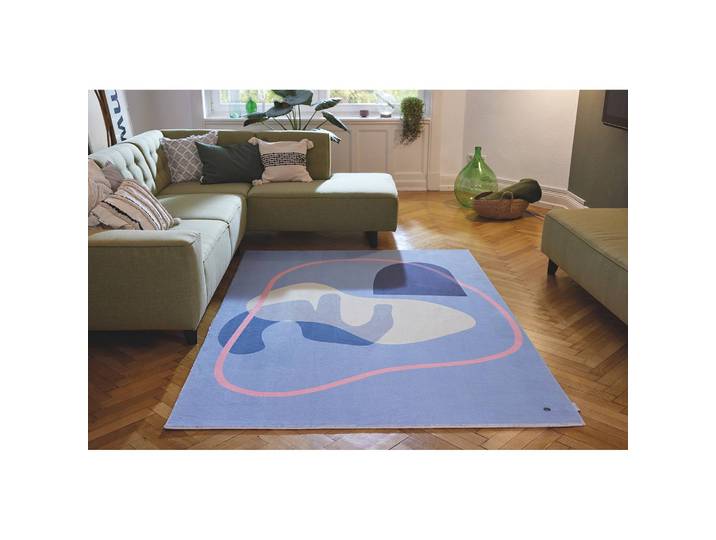 Tapis Shapes Five Bleu 140 x 200cm Tissu