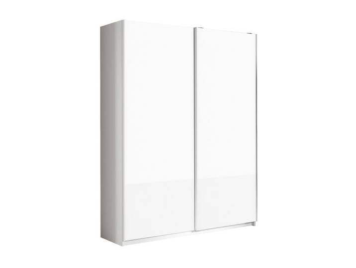 Armoire 2 portes coulissantes 180x210 cm blanc laquée brillant - SWAM