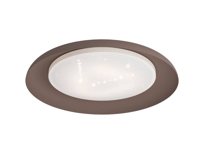 Eglo Deckenlampe Penjamo Weiss/braun Kunststoff/Stahl 2010 lm B 46.5 cm - LED - Lichtfarbe: Warmweiss - LED Energiesparlampen