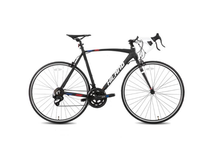 Hiland, Alliance, Vélo de route 700C pour adultes, léger, pour hommes et femmes, vélo de course, vélo de ville, 14 vitesses, noir, L