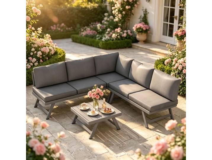 Outdoor Sectional Sofa Zeitgenössisches Gesprächsset Patio Möbel Set