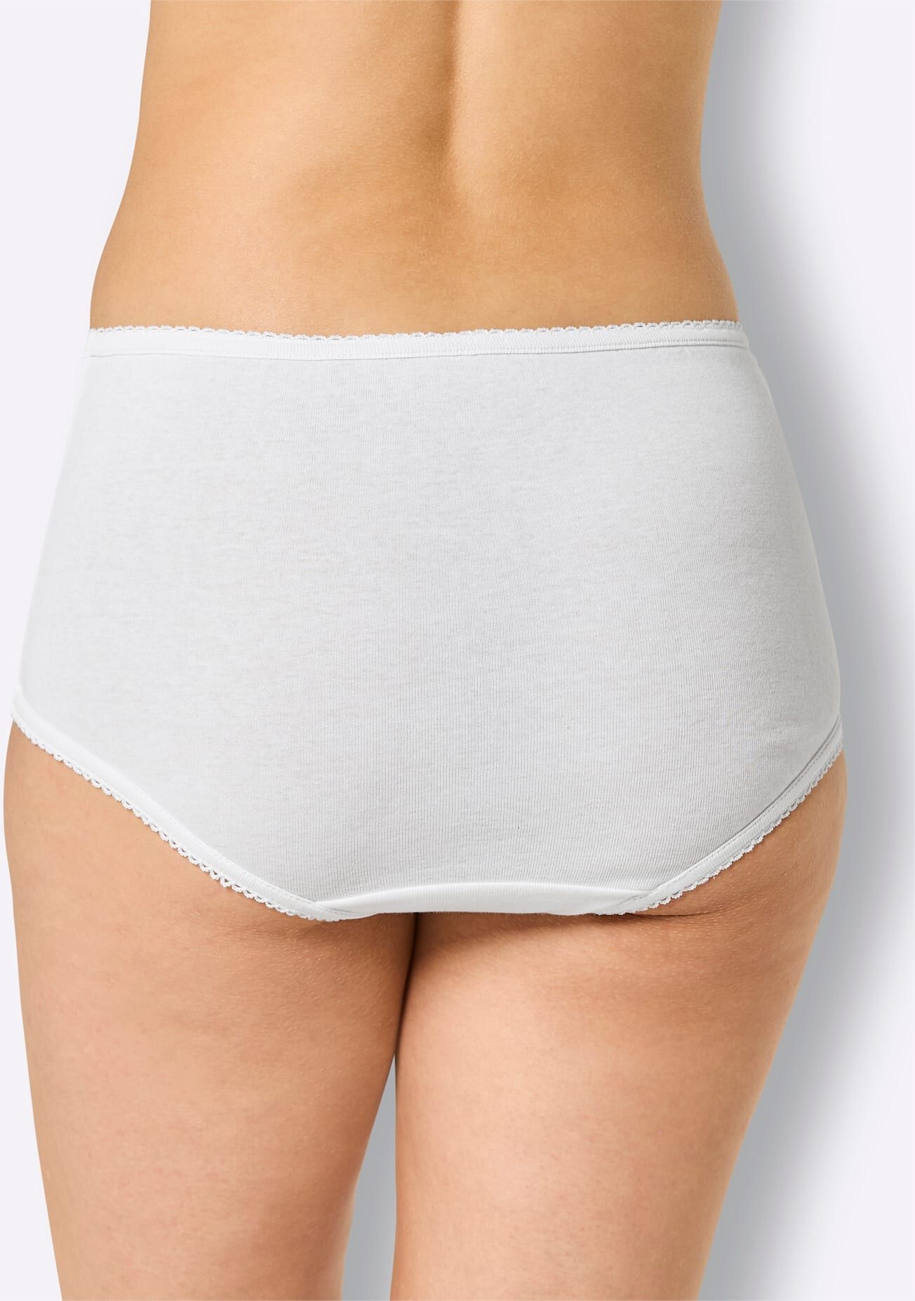 Taillenslip WÄSCHEPUR, Damen, Gr. 44, 3 Stk., weiss (weiß), 100% Baumwolle, Unterhosen Taillenslip weiß 44, 3 Stk.