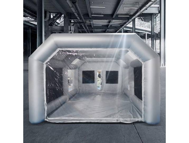 Cabine de peinture gonflable portable avec fenêtre transparente et filtre à air, cabine de pulvérisation pliable pour la peinture automobile et les travaux de pulvérisation