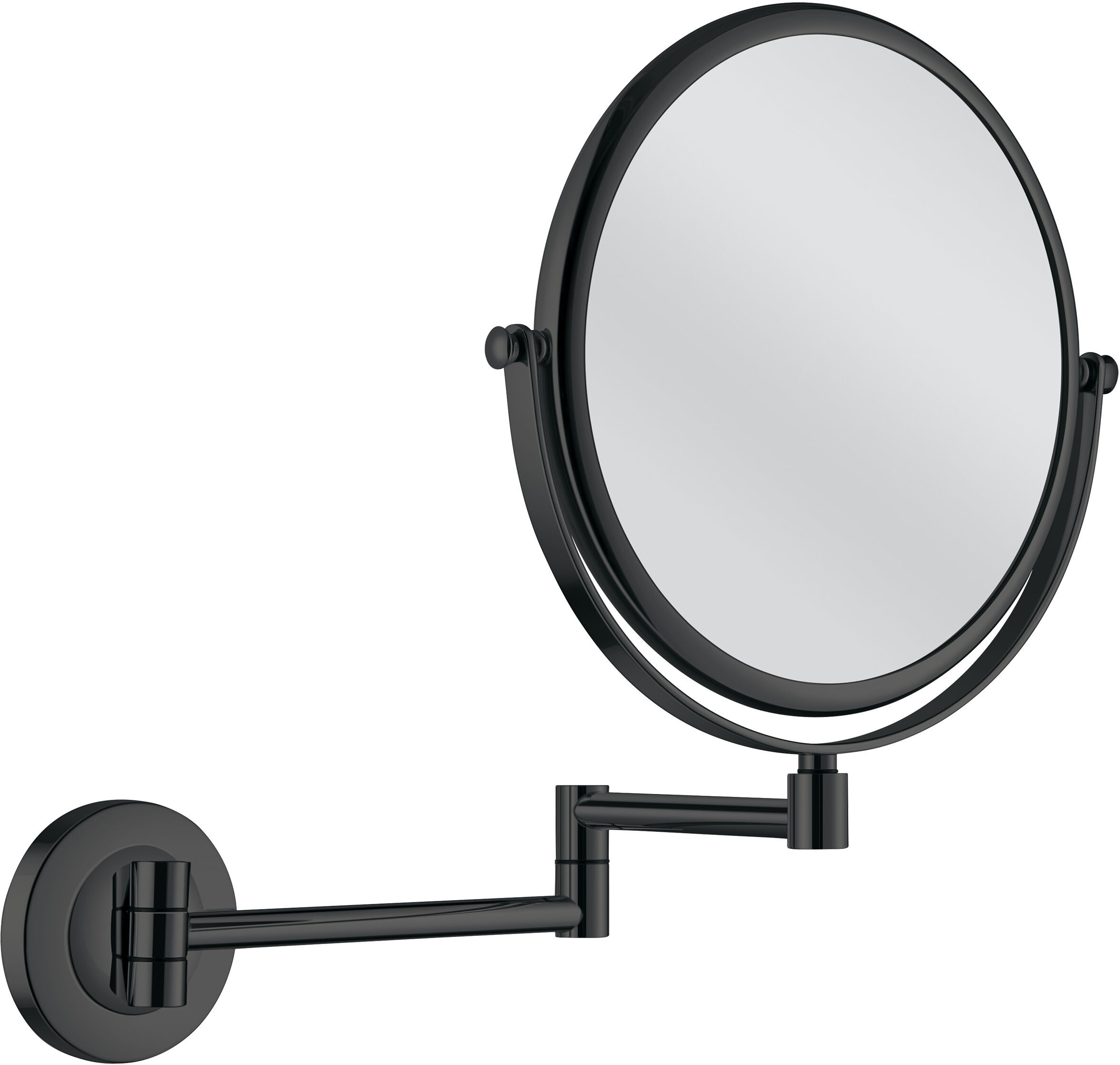 Aliseo Specchio con braccio doppio Nero Concierge Collection 200 mm