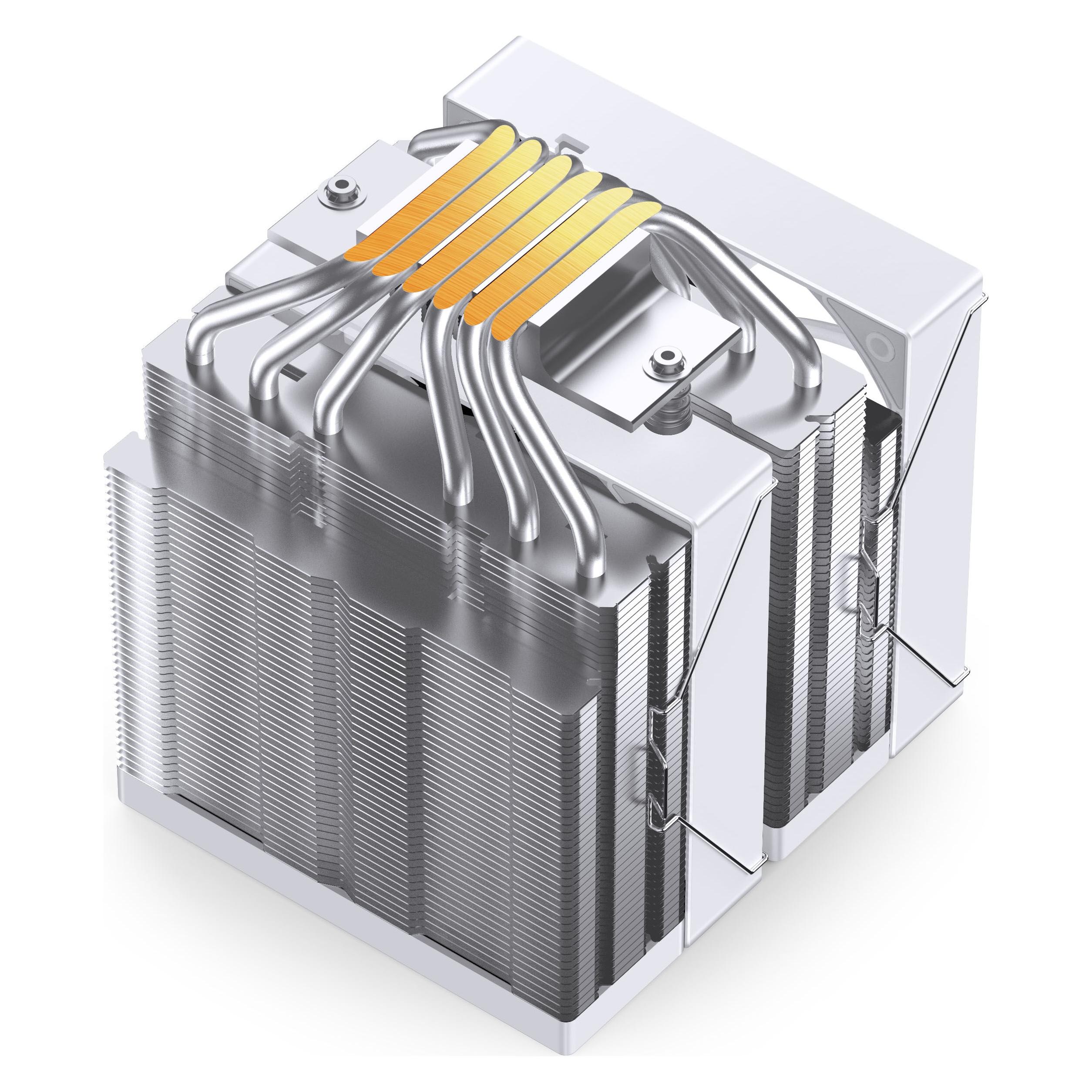 Jonsbo CB80 CPU-Kühler, Dual-Tower, 2 x 120mm, PWM, ARGB - weiss (153 mm) (CB80 WHITE ARGB)