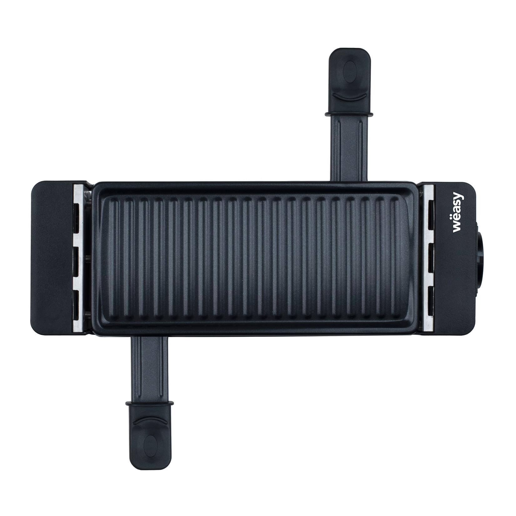 Wëasy Raclette TIK12 / 2 Personen / Raclette und Grill / verbindbar mit TAK12 und bis zu 4 Geräten / 2 Pfannen und 2 Holzspatel