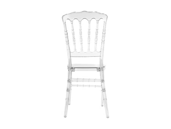 chlisuky Esszimmerstühle 4er Set Transparenter Chiavari Stuhl Event 150kg 90cm Höhe, Ergonomische Rückenlehne, Abgerundete Kanten, Moderne Küchenstühle, Für Hochzeit Party Café & Bankett