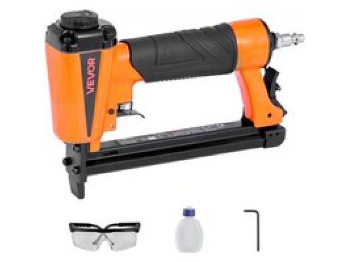VEVOR Druckluft-Tacker, Druckluftnagler für 80er-Serie, 12,8 mm Krone, 6–16 mm Länge, Klammern, 70–110 PSI, Klammergerät für Holzbearbeitung, Polsterarbeiten, Handwerk, Heimwerkerprojekte