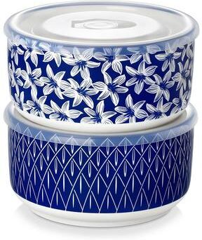 vancasso SELENE 2-Piece Sealed Porcelain Food Storage Bowls with Lids 36oz