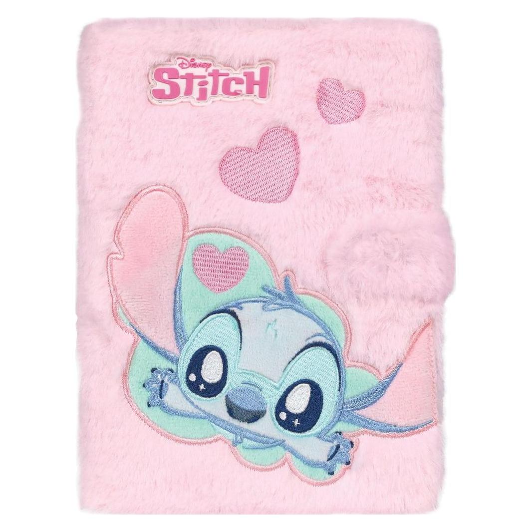 Stitch CoolPack Notizbuch Disney Nr.1 pink DIN A5 80 Seiten fluffy (A5, Liniert, Harter Einband) (99527PTR)
