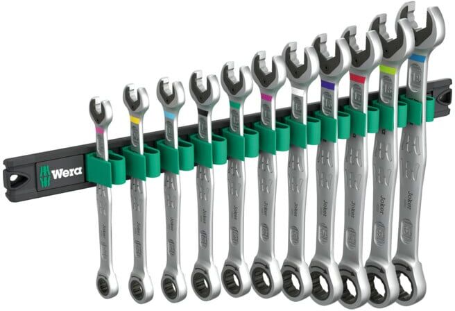 Barre magnétique Wera 6000 Joker 1 Jeu de clés mixtes à cliquet, 11 pièces (05020014001)