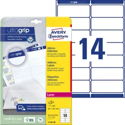 AVERY Zweckform Adressetiketten L7163-40 weiß 99,1 x 38,1 mm