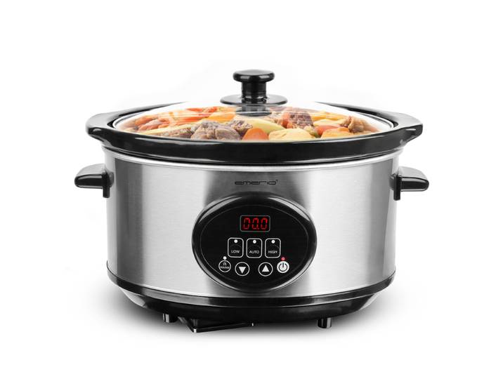 Emerio SC-129406, Slowcooker, 3,5 L, Digitaal display, Warmhoudfunctie, Zwart