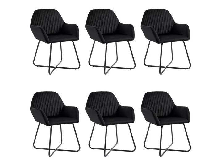 VidaXL - Esszimmerstuhl gewebe, One Size, Schwarz