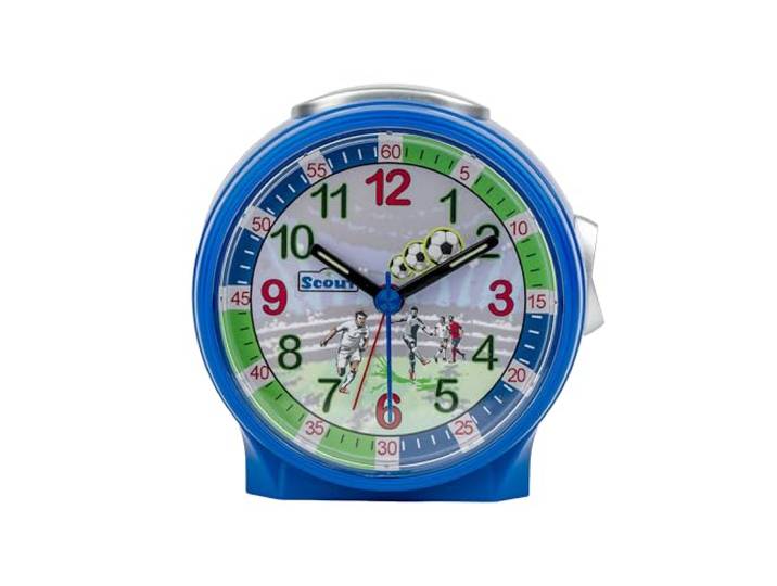 SCOUT Wecker, Kunststoff, blau, rund