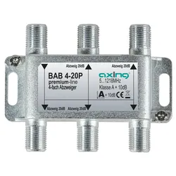 Axing BAB4-20P 4-fach Abzweiger, 20 dB, 5 - 1218 MHz, Bauform 01 BAB00420P BAB 4-20P
